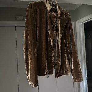 Caramel velvet blazer